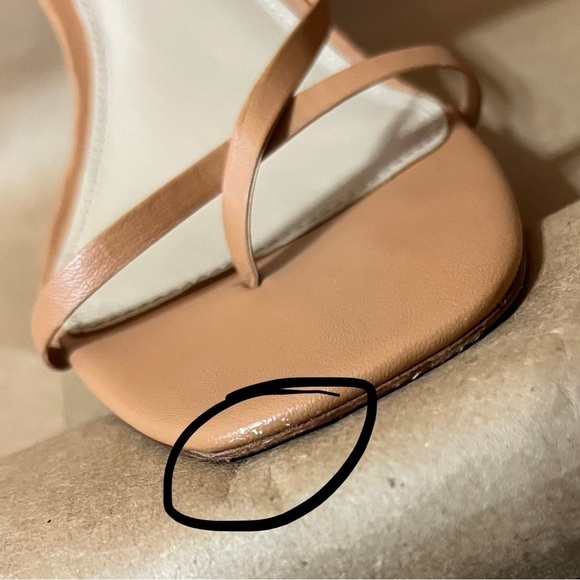 Reformation | Ivy Heels Strappy Sandals Leather Tan Naked Size 9 - Picture 7 of 16